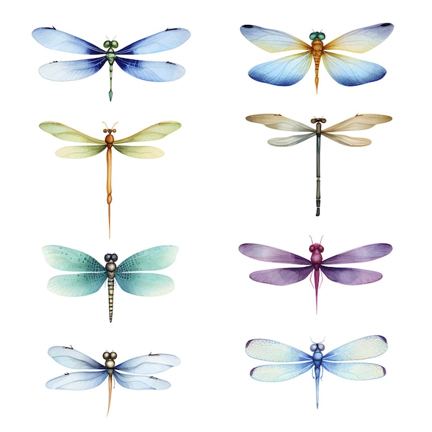 dragonfly wings watercolor insect dragonfly clipart