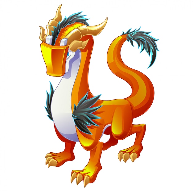 Dragons are fantasy animal in cartoon style.