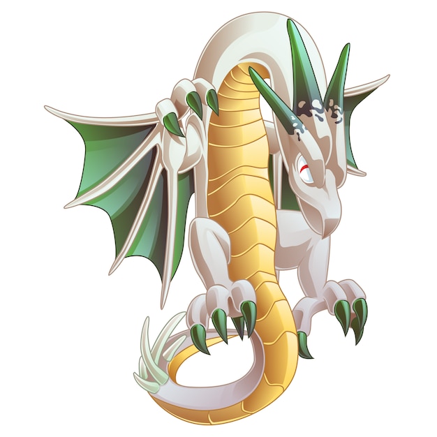 Dragons are fantasy animal in cartoon style.