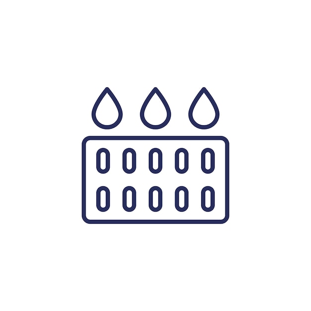 Drain or drainage icon line vector