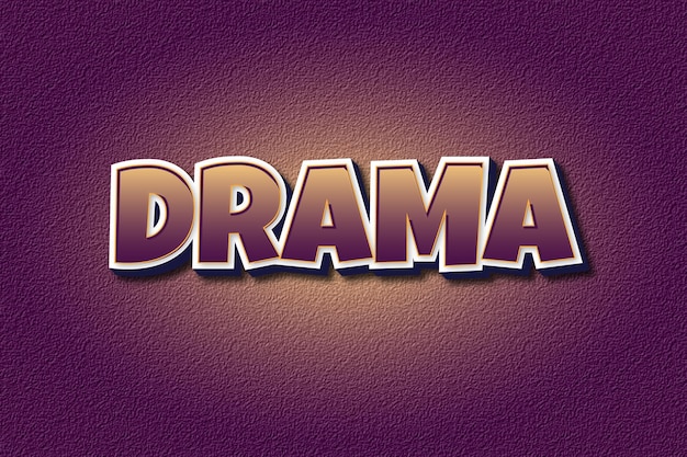 drama editable text effect