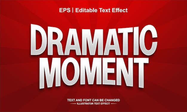 Vector dramatic moment editable text effect