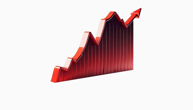 Vettore drammatica caduta della linea del grafico rosso