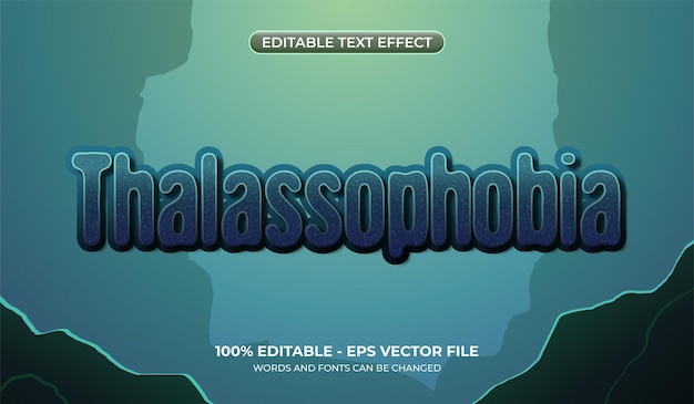 Dramatic text effects for thrilling movie titles Editable Thalassophobia text effect