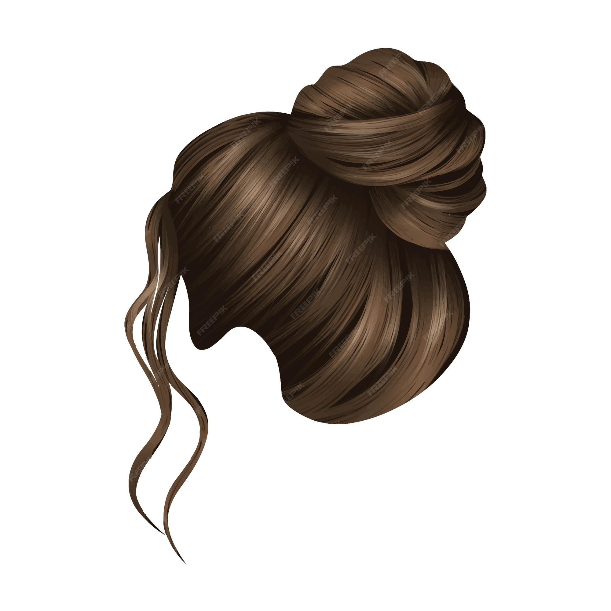 Premium Vector  Draw aesthetic hair with realistic style