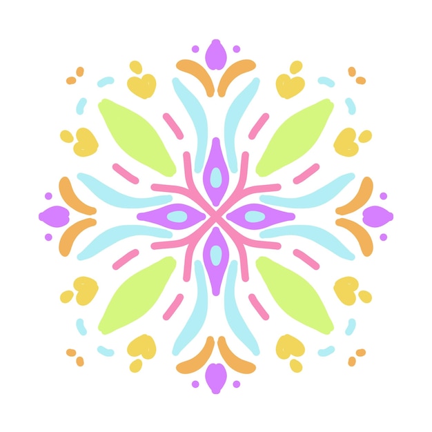 Draw a colorful mandala Vector design illustration EPS10