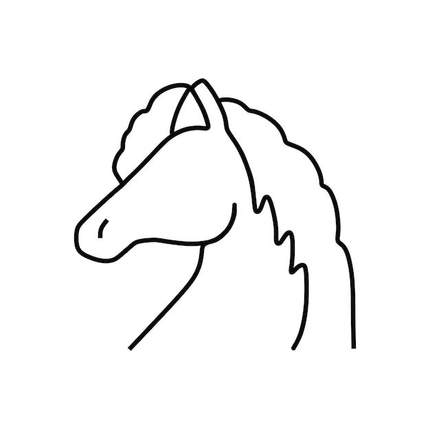 Draw a horse's head without using eyes