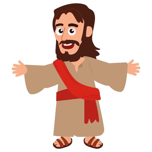 Vector draw jesus crist cutie