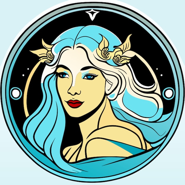 draw a virgo sign vector illustration