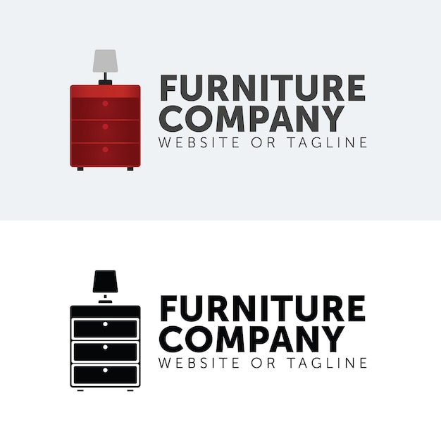 Drawer furniture logo eps 10 vector graphic