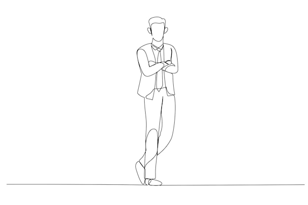 Drawing of ambitious businesswoman about to climb up ladder to overcome giant hand stopping him Metaphor for overcome business obstacle barrier or difficulty Single continuous line art style