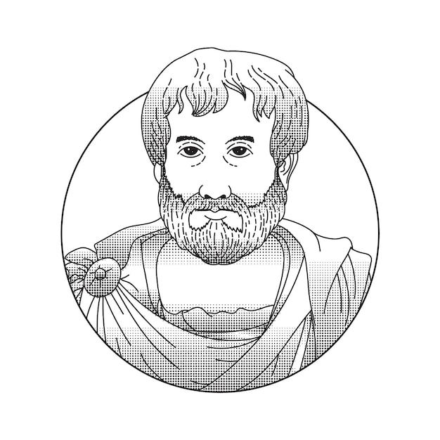 ひげを生やした古代ギリシャ人の絵