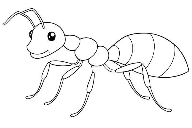 a drawing of a ant with a pencil on it