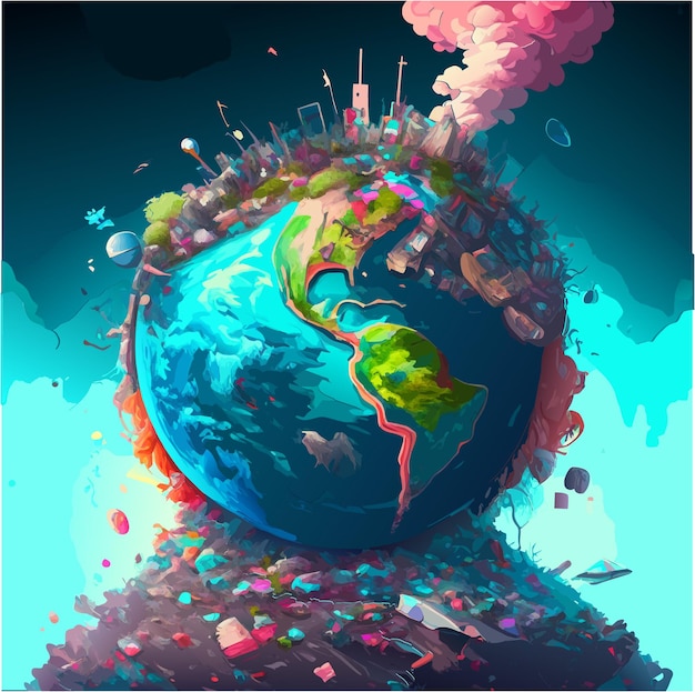 Free Vector | A polluted earth