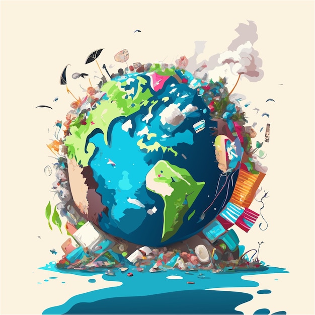 626 Polluted earth Stock Illustrations | Depositphotos