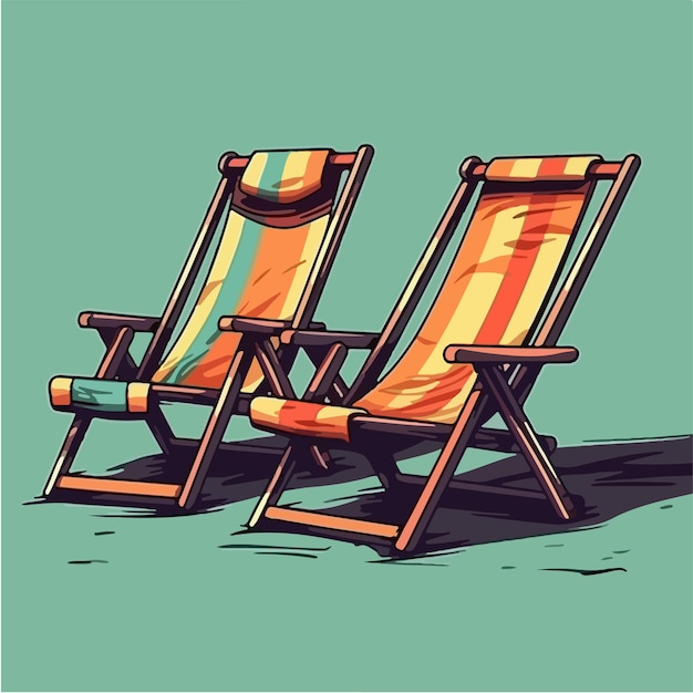 A drawing of a beach chair with the word beach on it.