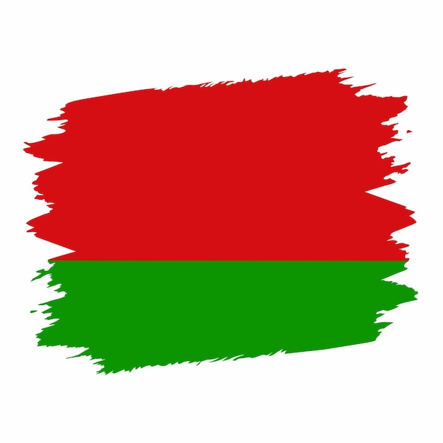 Vector a drawing of the belarus flag with the red and green colors