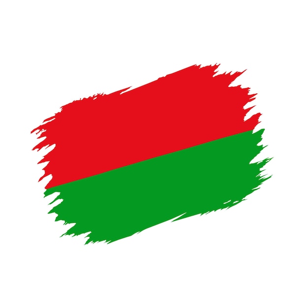 a drawing of the Belarus flag with the red and green colors