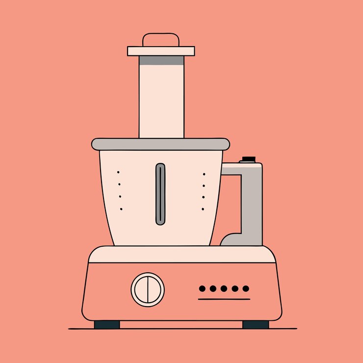 Vector a drawing of a blender with a pink background