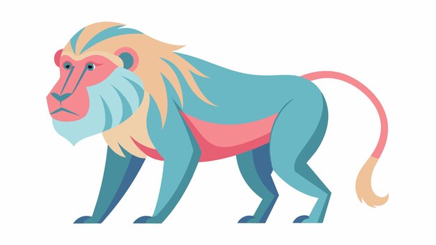 a drawing of a blue dog with a blue tail