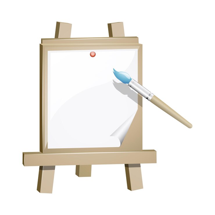 Vector drawing board 3d illustration