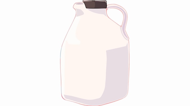 ピンクのトップを持つミルクのボトルの絵