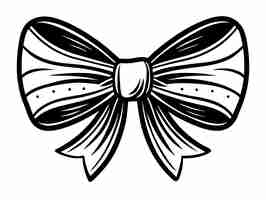Vector a drawing of a bow with a ribbon on it