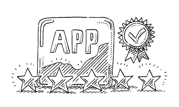 A drawing of a box that says app app on it