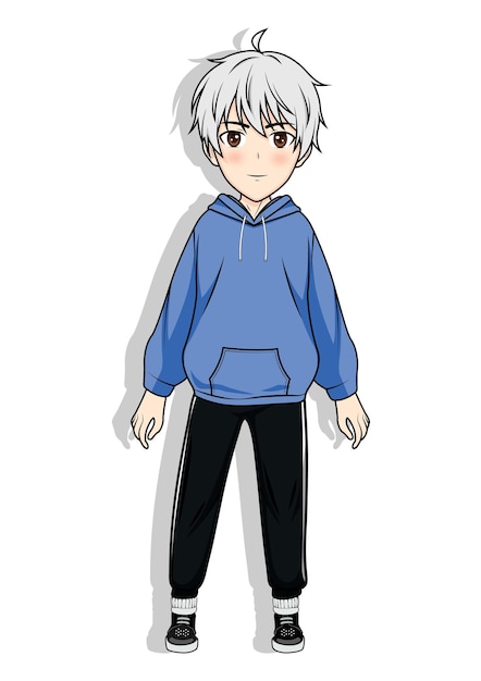 How to draw an anime boy in a hoodie  how to draw  findpeacom