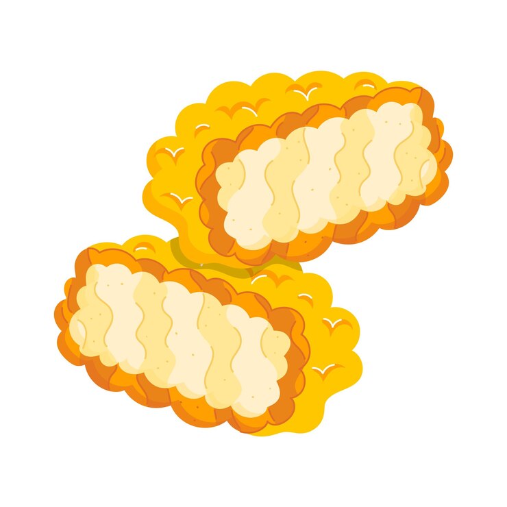 Vector a drawing of a bunch of yellow and orange pills