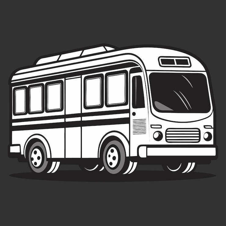 Vector a drawing of a bus with the word quot bus quot on it