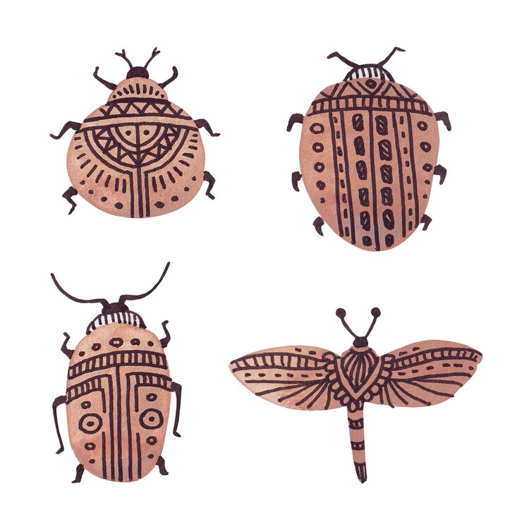 Vector a drawing of a butterfly with a brown and brown design