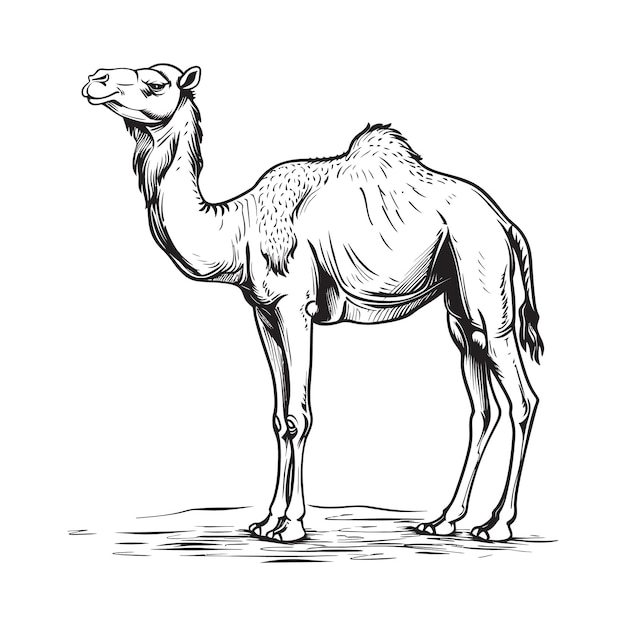 ラクダの絵を描いたラクダ