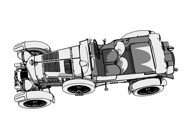Premium Vector | A drawing of a car with the word " car " on it.