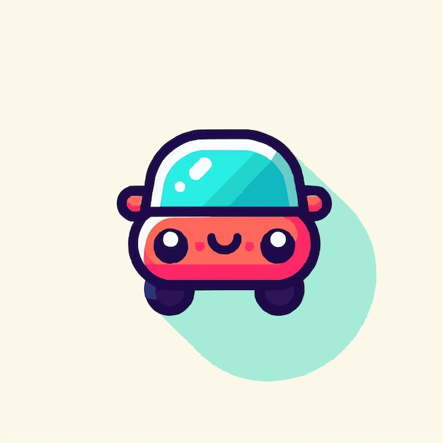 車の絵を描いてその上に車という単語が描かれています