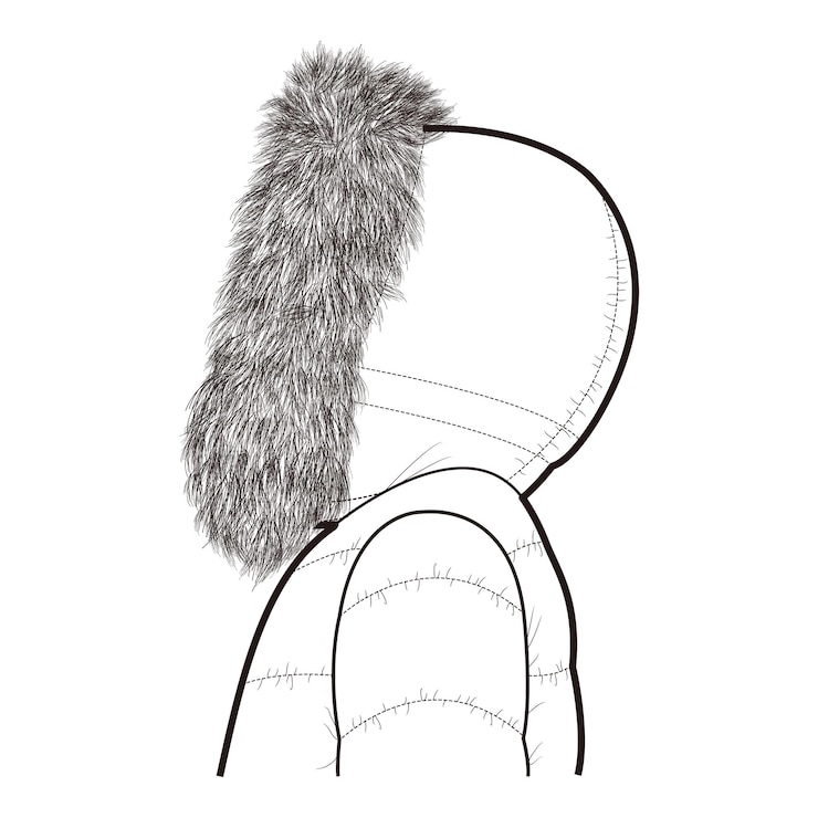 Vector a drawing of a cat with a fur hat on it