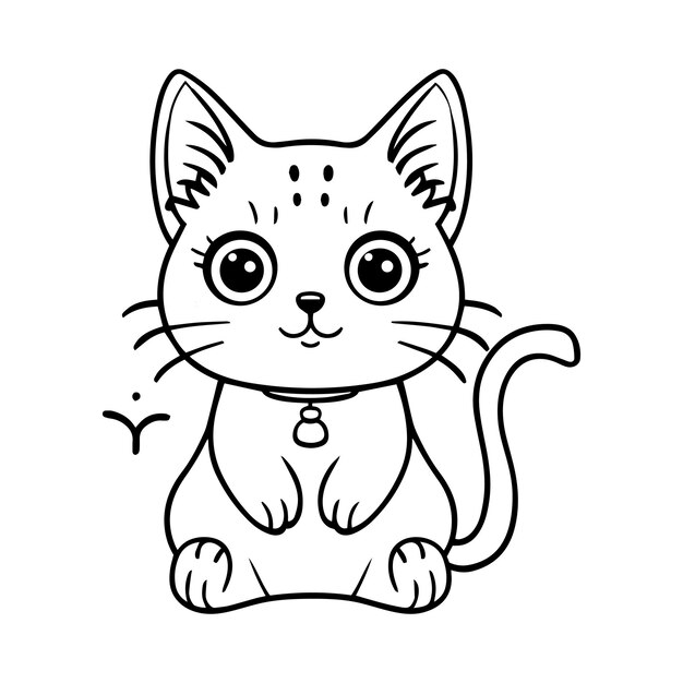 a drawing of a cat