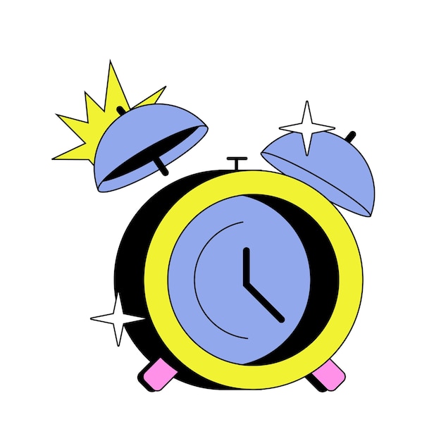 Vector a drawing of a clock with the word  the time  on it