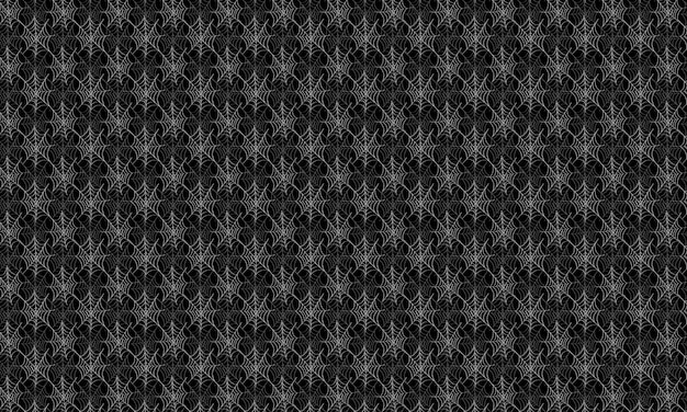 drawing of a cobweb on a black background as a pattern