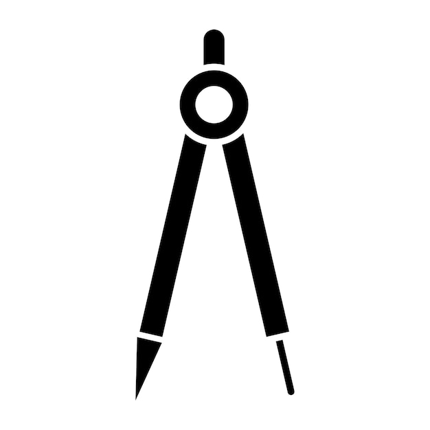 Vector drawing compass icon vector on trendy design