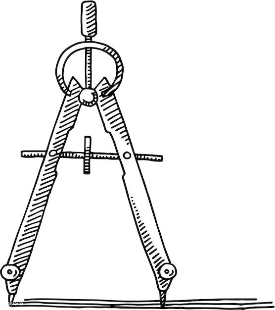 Vector a drawing of a compass with the word quot key quot on it