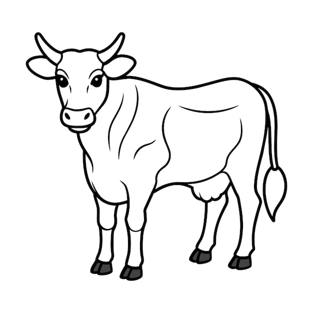 Vector a drawing of a cow with a cow on it