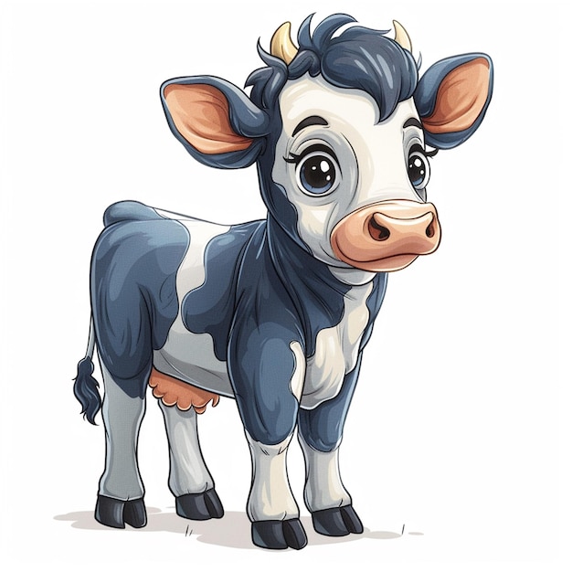 a drawing of a cow with a shirt that says cow