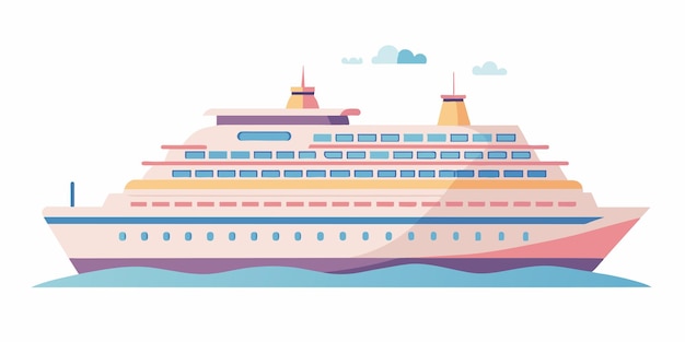 a drawing of a cruise ship from the companys postcard