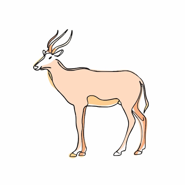 Vector a drawing of a deer with a deer on it