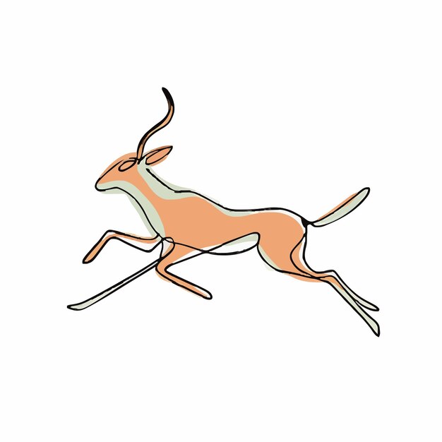 Vector a drawing of a deer with a deer on it