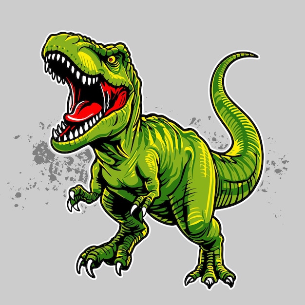 a drawing of a dinosaur with a mouth open and the word dinosaur on it
