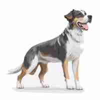 ベクトル 絵画 犬 動物 編集可能な 白い背景 クリパート 可愛い犬 イラスト 編集可能なベクトル