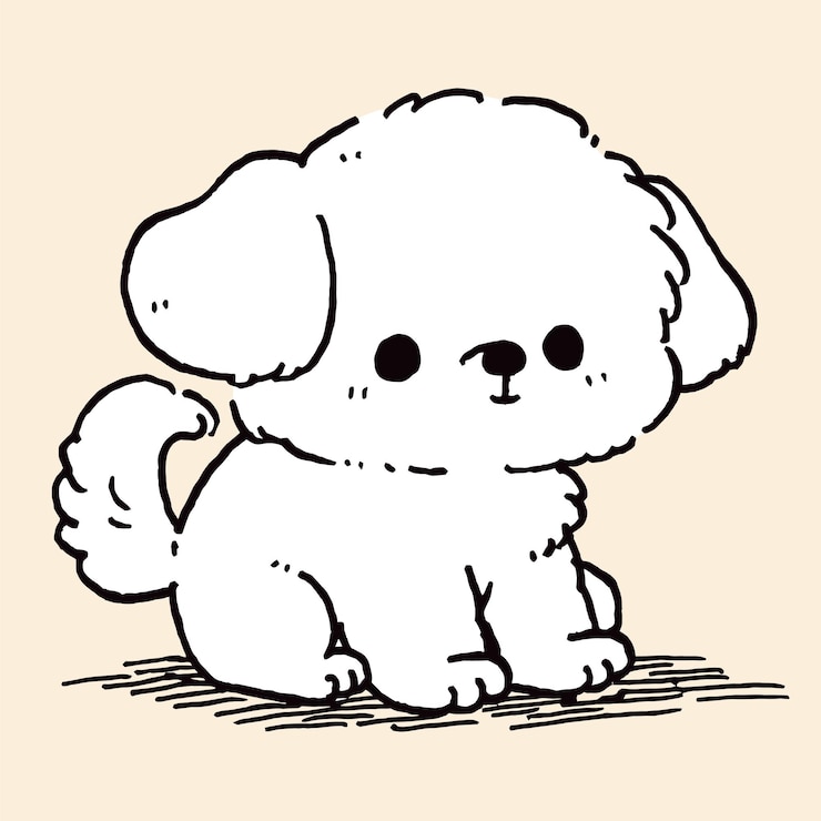 Vector 푸들 (poodle) 이라는 태그를 가진 개의 그림
