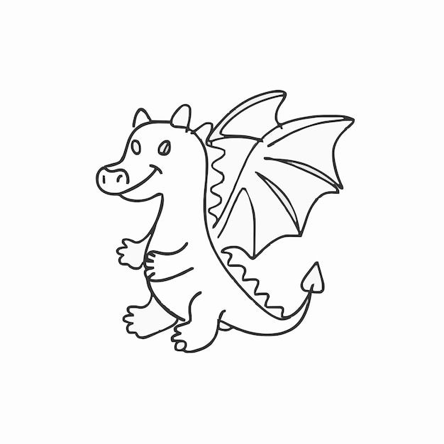 Vector a drawing of a dragon with a dragon on it